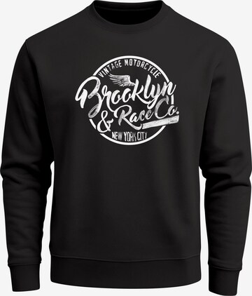 Neverless Sweatshirt 'Brooklyn Race' in Schwarz: Vorderseite