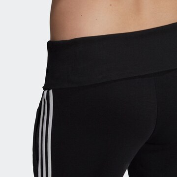 ADIDAS SPORTSWEAR Дънки Tapered Leg Спортен панталон 'Essentials  3-Stripes ' в черно