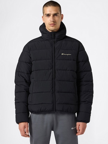 Champion Authentic Athletic Apparel Zimní bunda – černá: přední strana