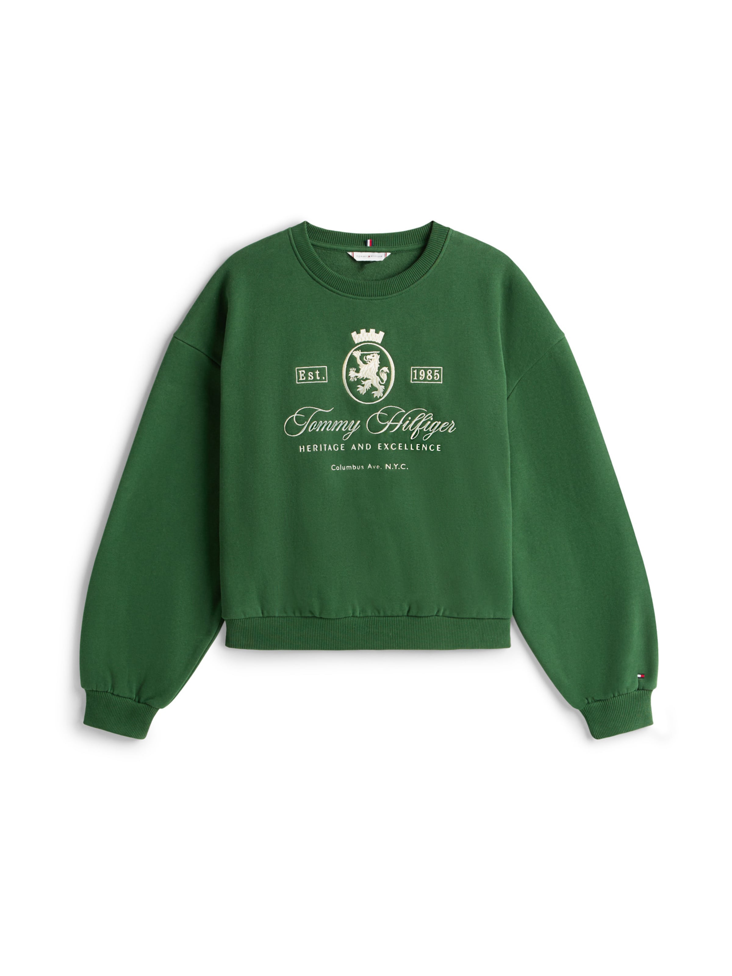 TOMMY HILFIGER Суичър в зелено: отпред