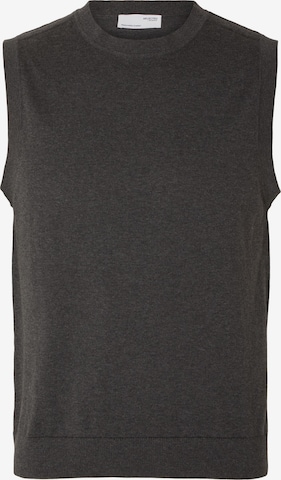 SELECTED HOMME Sweater Vest 'Berg' in Grey: front