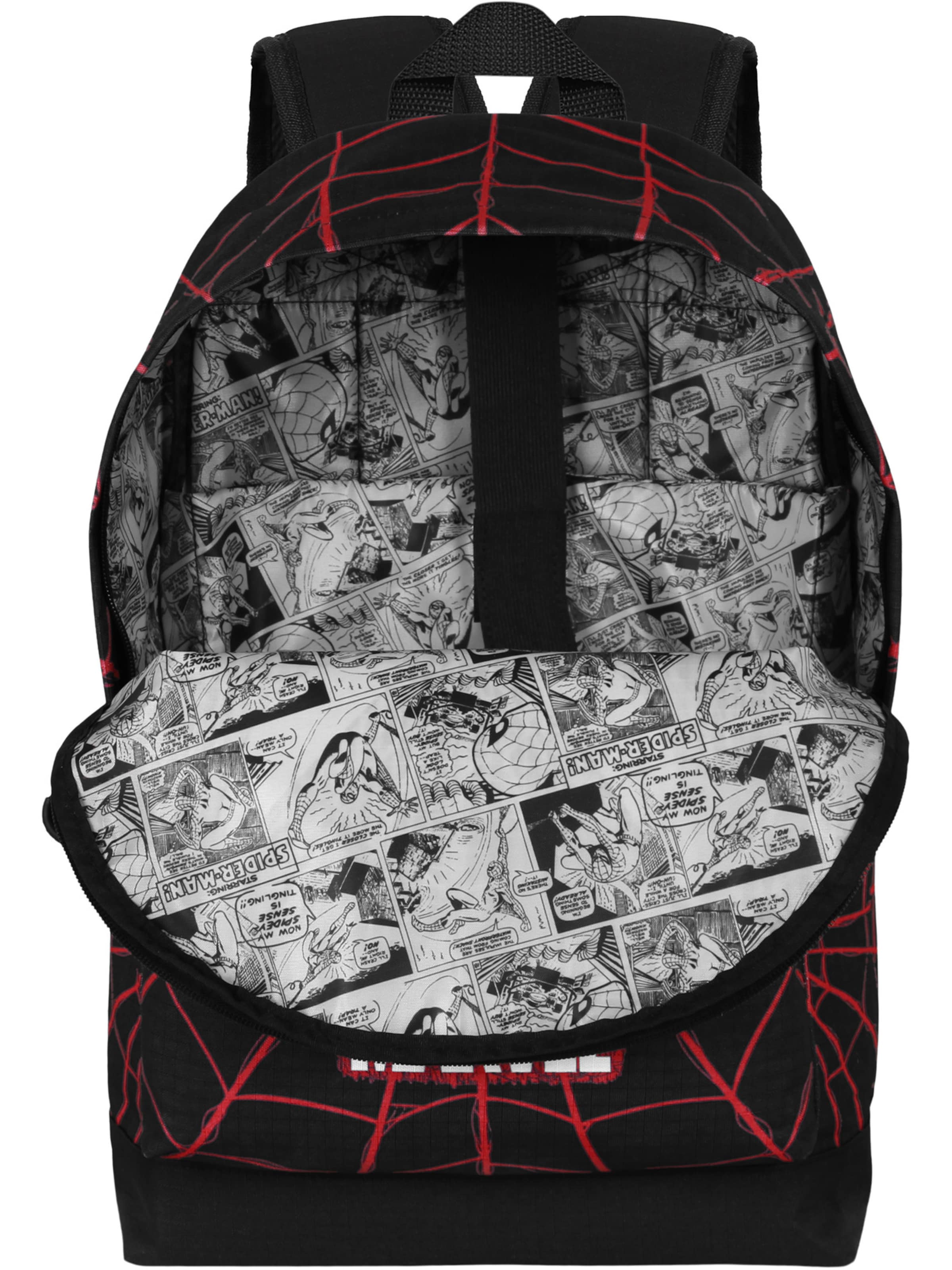 marvel Rucksack 'Spiderman Vision-Fan Hs 2.2 ' in Schwarz