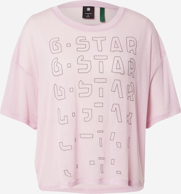 G-Star RAW T-shirt 'Sheer' i rosa: framsida