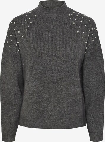 PIECES Sweater 'PEARLA' in Grey: front