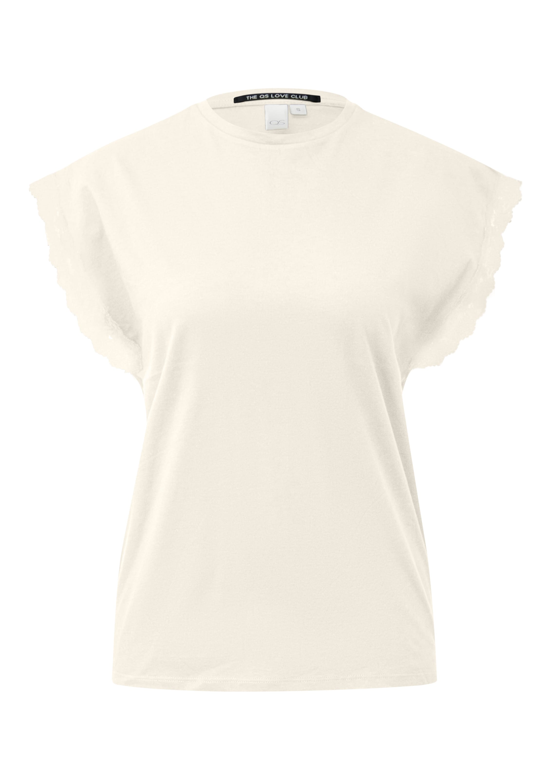 T-shirt QS en beige : devant