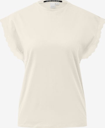 T-shirt QS en beige : devant