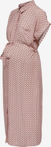 Only Maternity Shirt Dress in Pink: front
