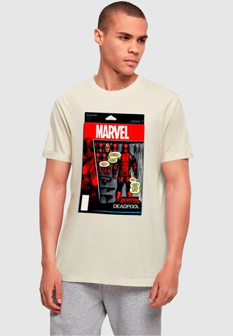 ABSOLUTE CULT Shirt 'Deadpool - Action Figure' in Beige: front