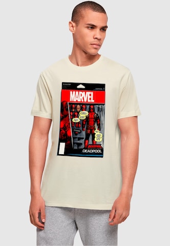 ABSOLUTE CULT Shirt 'Deadpool - Action Figure' in Beige: voorkant