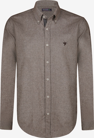 Coupe regular Chemise Felix Hardy en marron : devant