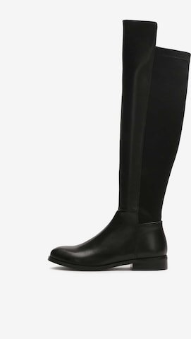 KazarČizme iznad koljena - crna boja: prednji dio