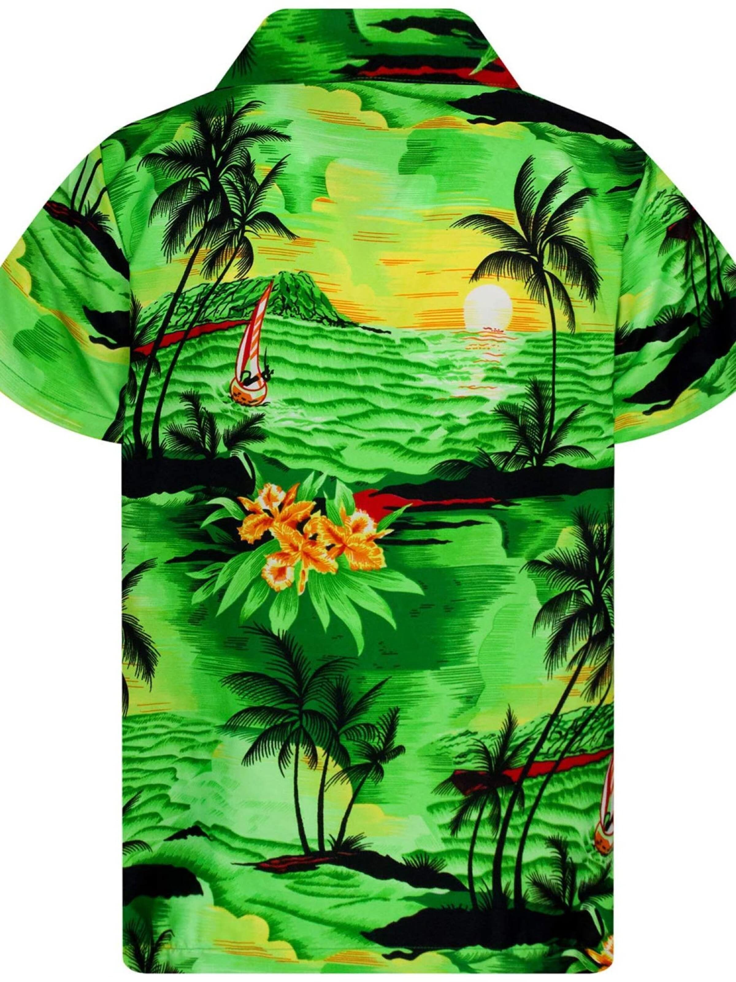 Regular fit Camicia 'Surf' di King Kameha in verde