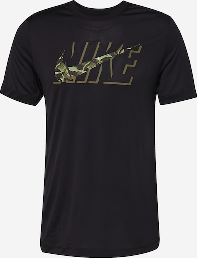 NIKE T-Shirt fonctionnel en kaki / olive / noir, Vue avec produit