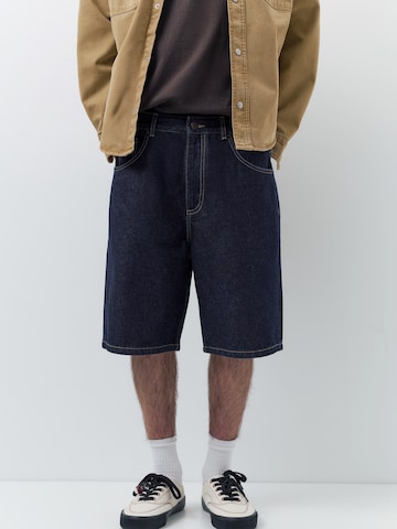 Pull&Bear Baggy Jeans in Blauw: voorkant