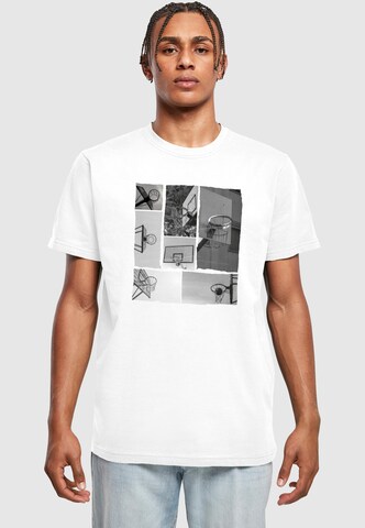 Mister Tee Shirt 'Hoop Life' in White: front