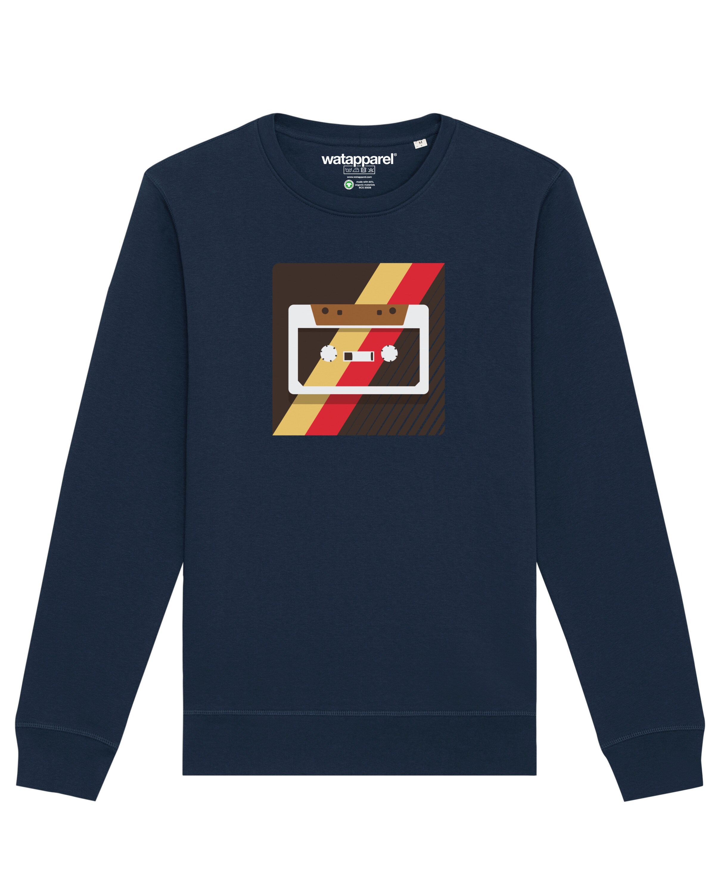 Sweat-shirt ' Kassette ' Watapparel en bleu : devant