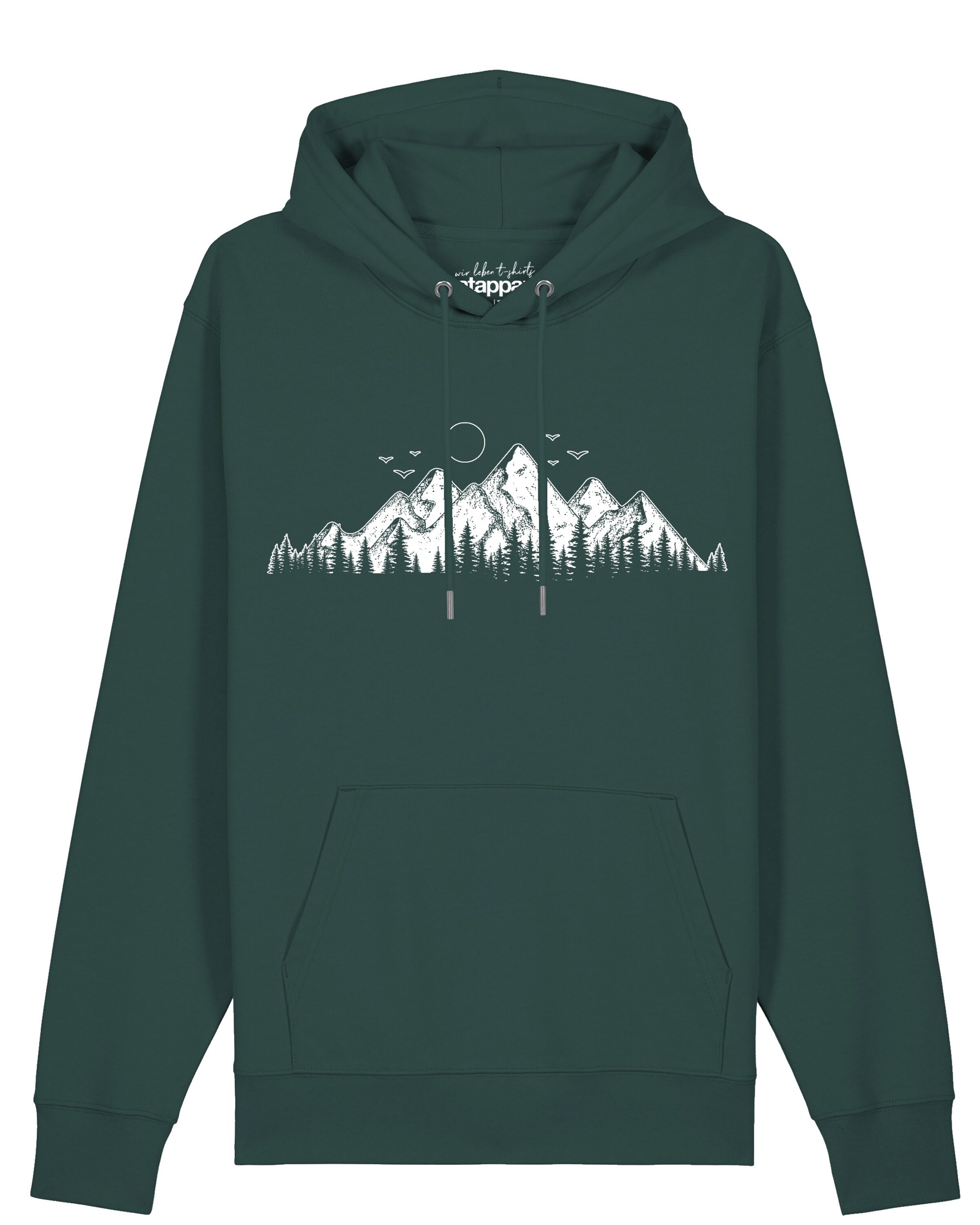 Felpa 'Mountains' di Watapparel in verde: frontale