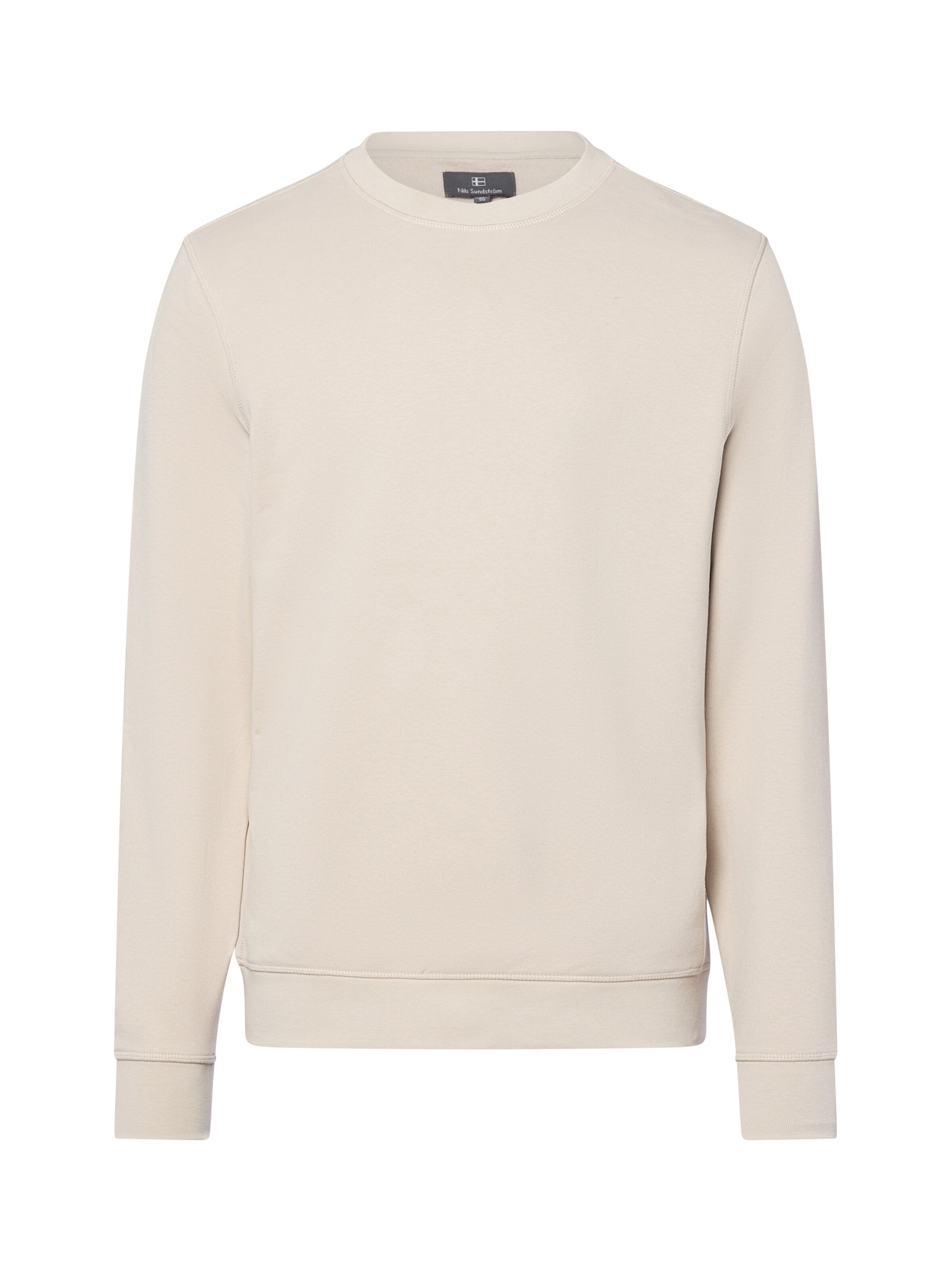 Sweat-shirt Nils Sundström en beige : devant
