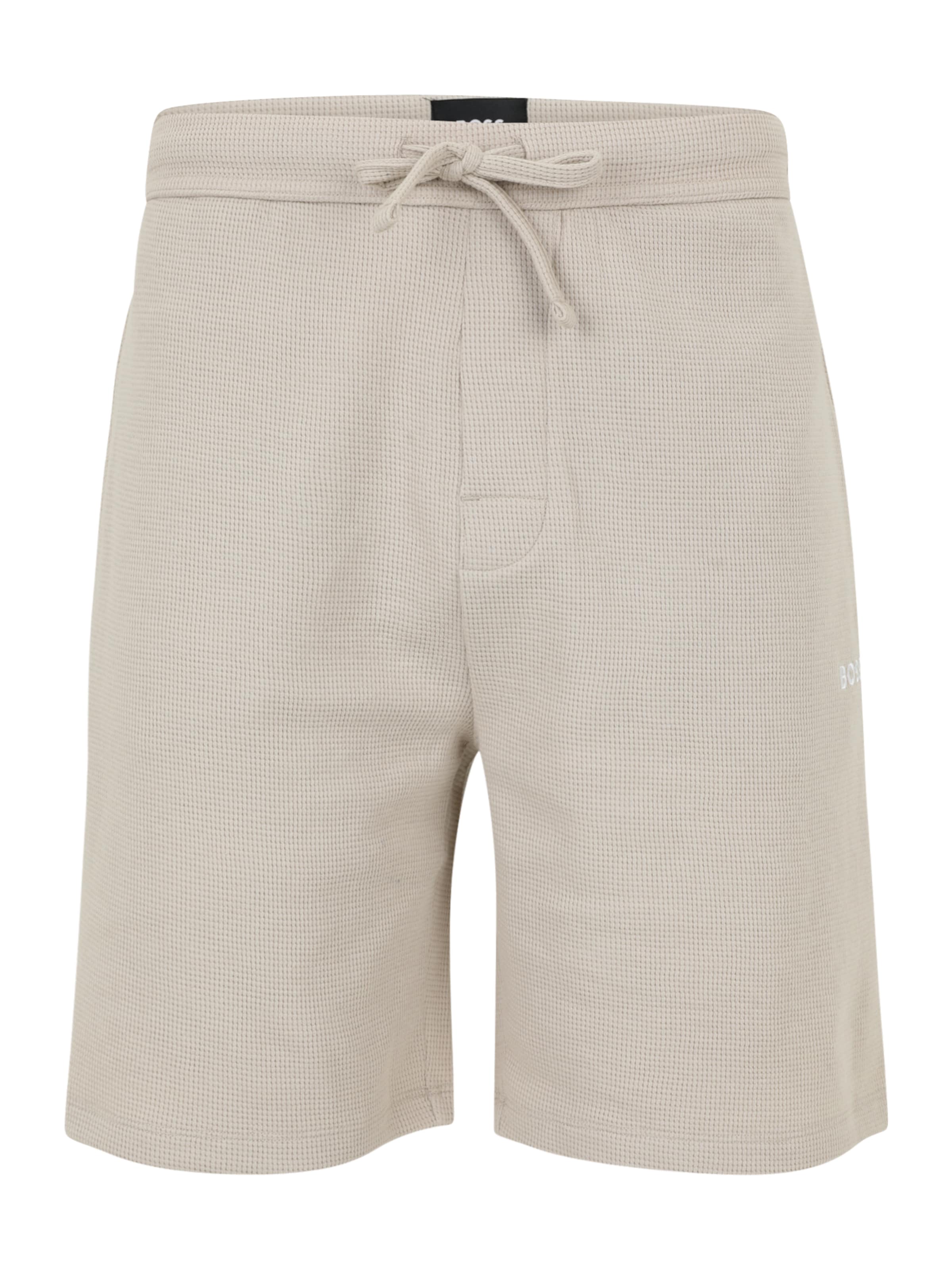 BOSS Loosefit Pyjamasbyxa i beige: framsida