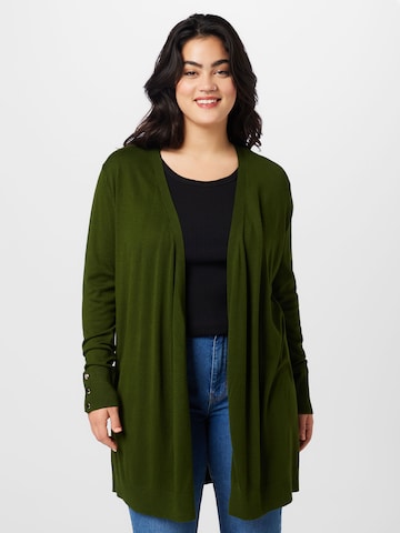 Dorothy Perkins Curve Knit Cardigan in Green: front