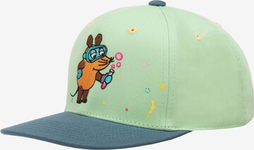 LOGOSHIRT Hat 'Maus - Chemiker' in Green: front