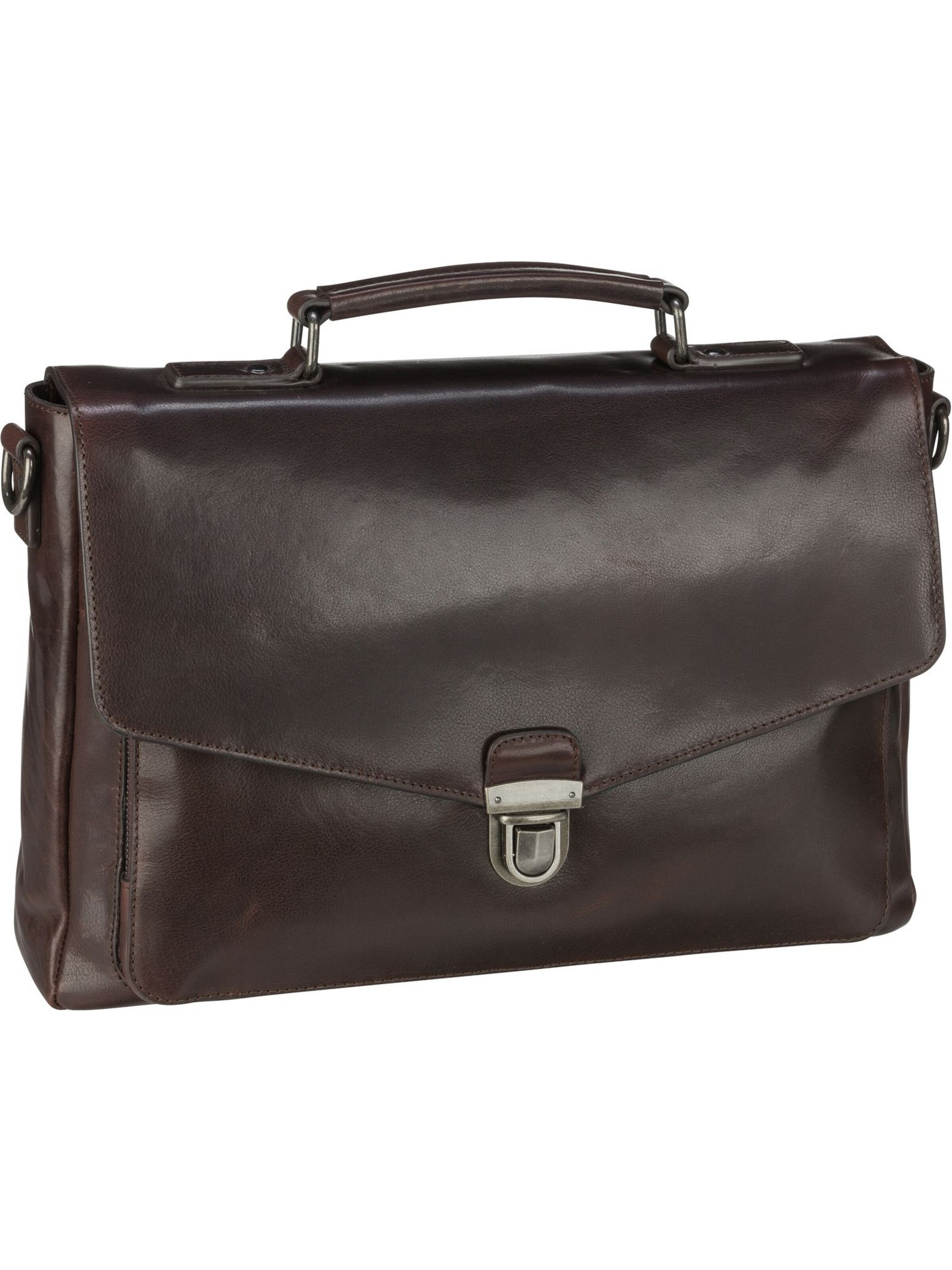 LEONHARD HEYDEN Document bag in Brown: front