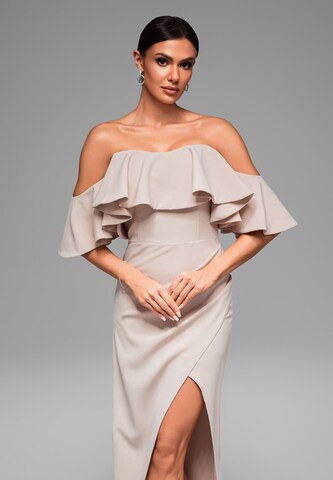 Ombre Evening dress in Beige