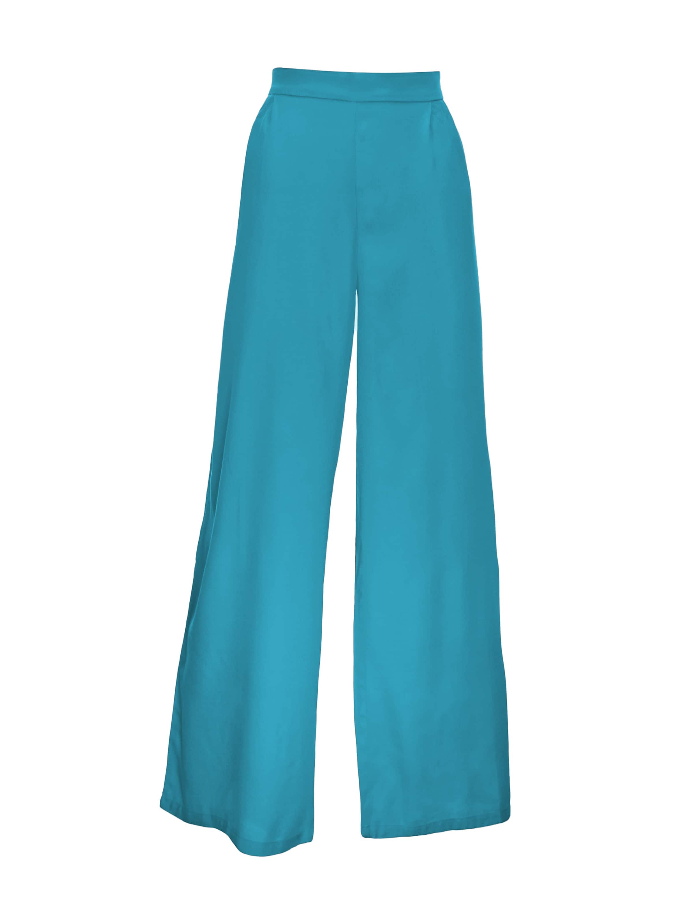 VIVID Loosefit Kalhoty se sklady v pase – modrá: přední strana