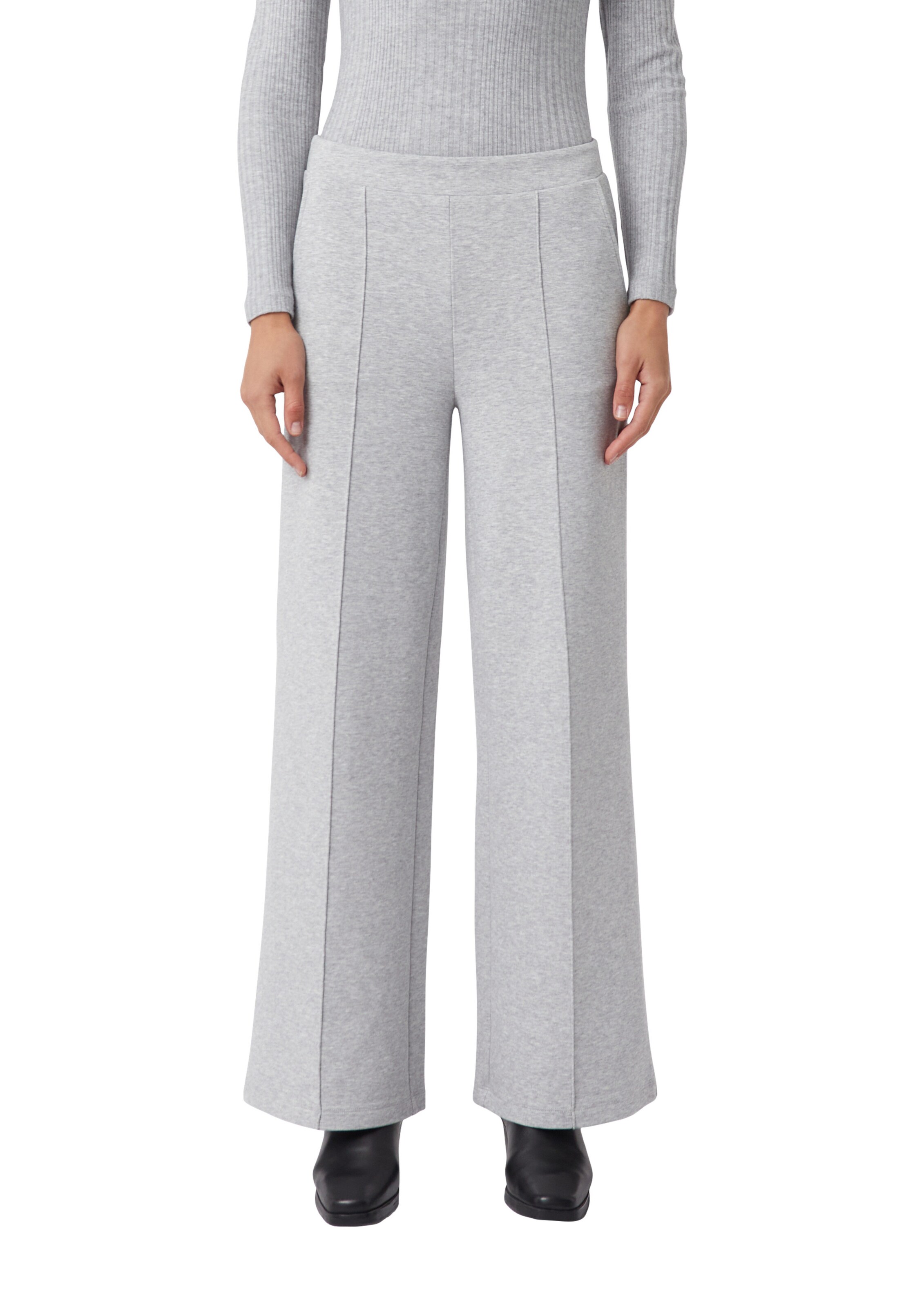 COMMA Широкий Плиссированные брюки в Серый: спереди