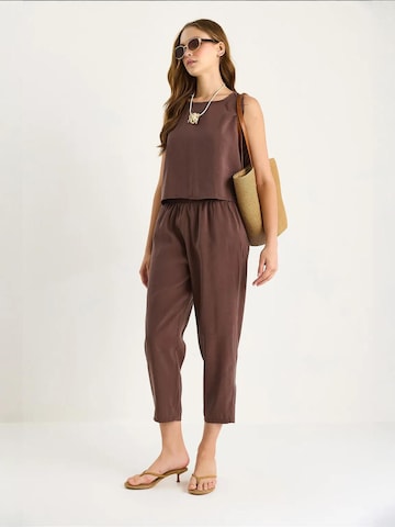 Bianco Lucci Pantsuit in Brown