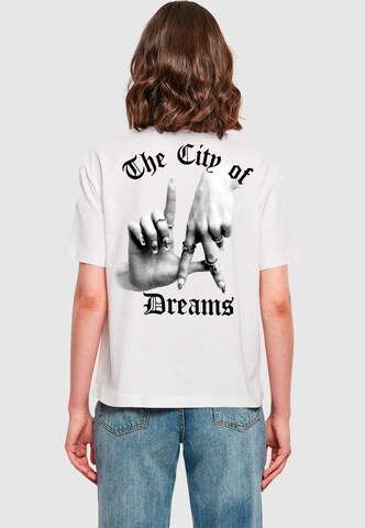 T-shirt 'LA Dreams' Miss Tee en blanc : devant