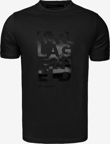 T-Shirt fonctionnel Karl Lagerfeld en noir : devant