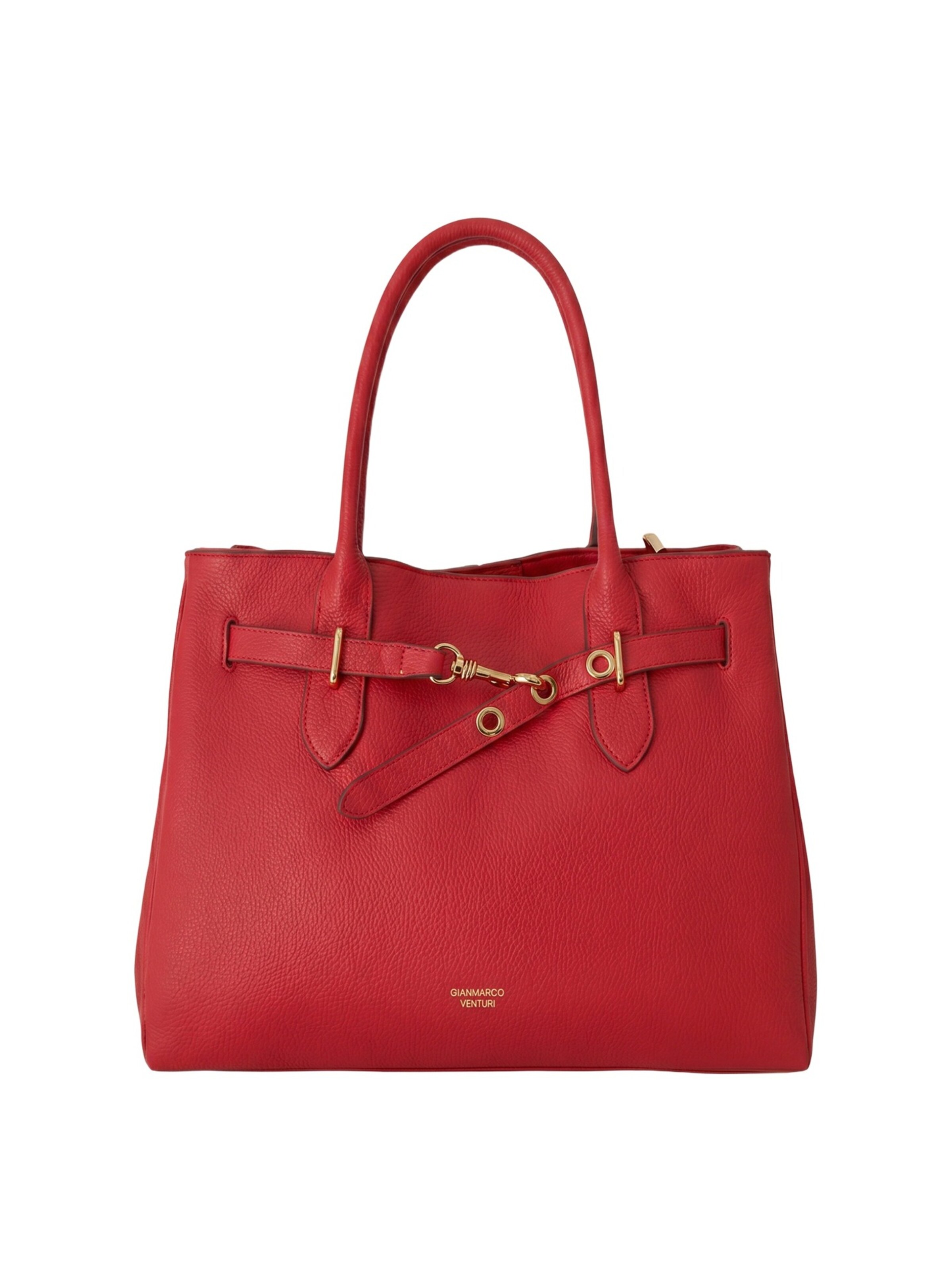 Borsa a mano di GianMarco Venturi in rosso: frontale