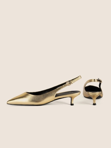 L37 HANDMADE SHOES Slingpumps 'ELEGANCE ESSENCE' in Goud