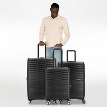 American Tourister Suitcase set in Black: front