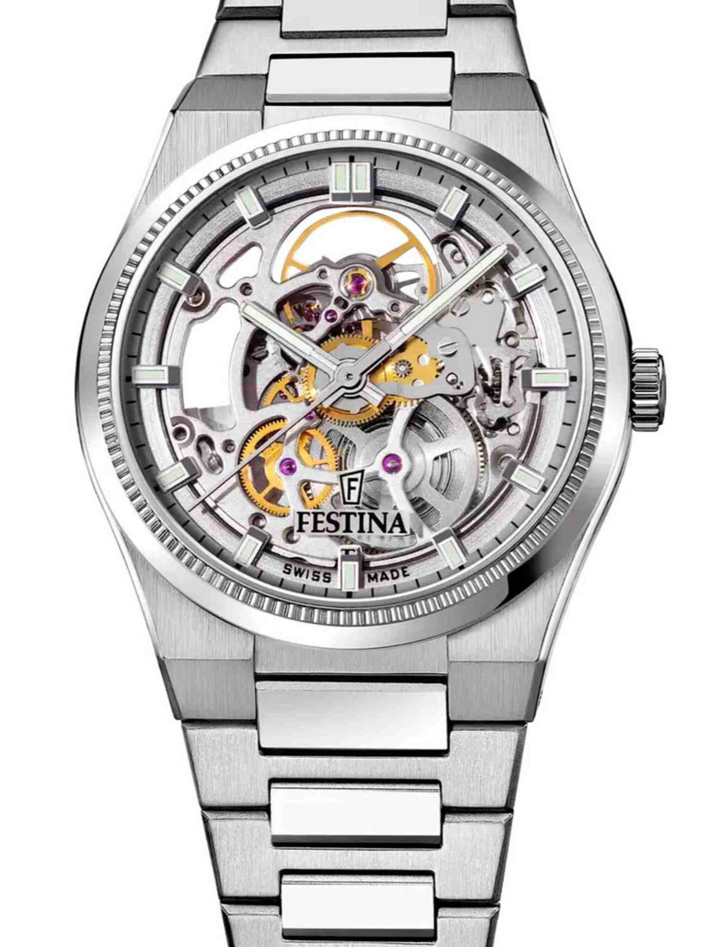 FESTINA Analoog horloge 'Swiss Made F20069' in Zilver