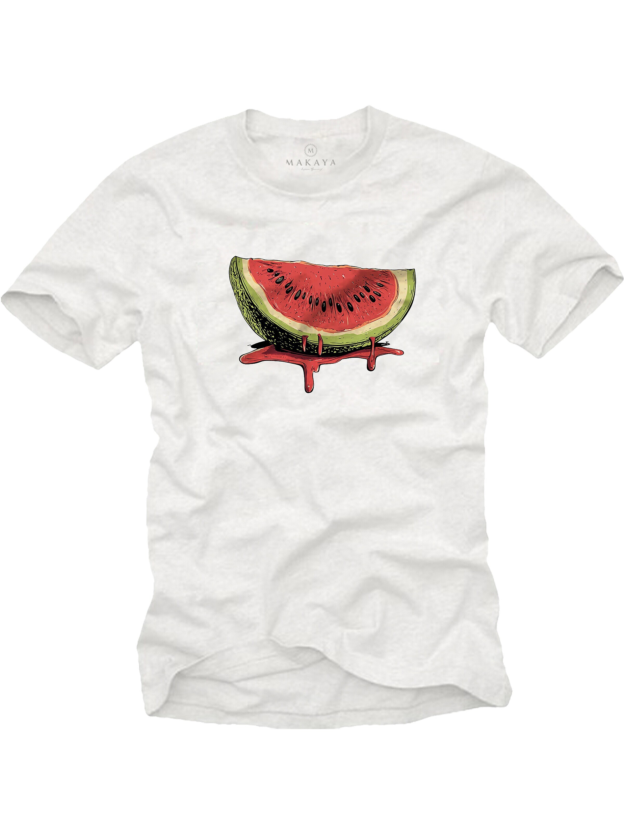 MAKAYA Shirt 'Watermelon'‌‌‌‌‌‌ in Weiß: Vorderseite
