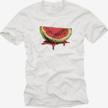 MAKAYA Shirt 'Watermelon' in Weiß: Vorderseite