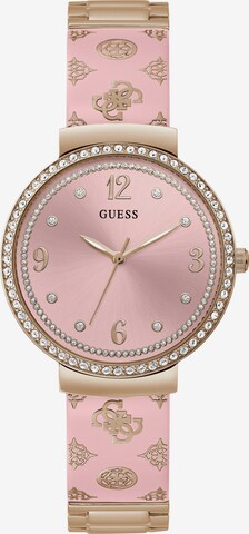 GUESS Analoog horloge 'Motif' in Roze: voorkant