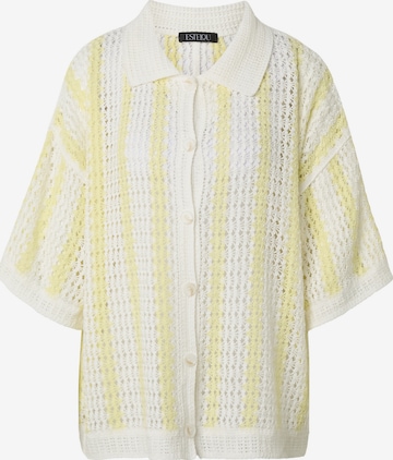 Estelou Strickjacke in Weiß: Vorderseite