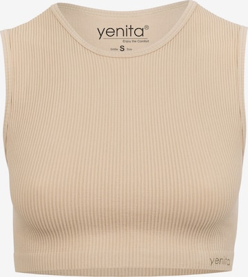 Yenita Sporttop in Beige: voorkant