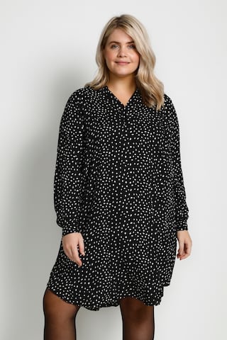 Robe-chemise 'Milana' KAFFE CURVE en noir : devant