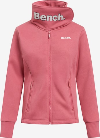 BENCH Sweatjacke 'Haylo' in Pink: predná strana