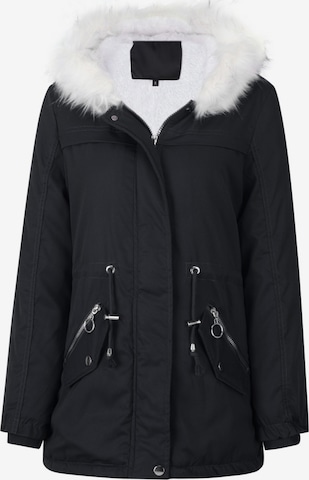 YOUTHUP Winter Jacket in Black: front