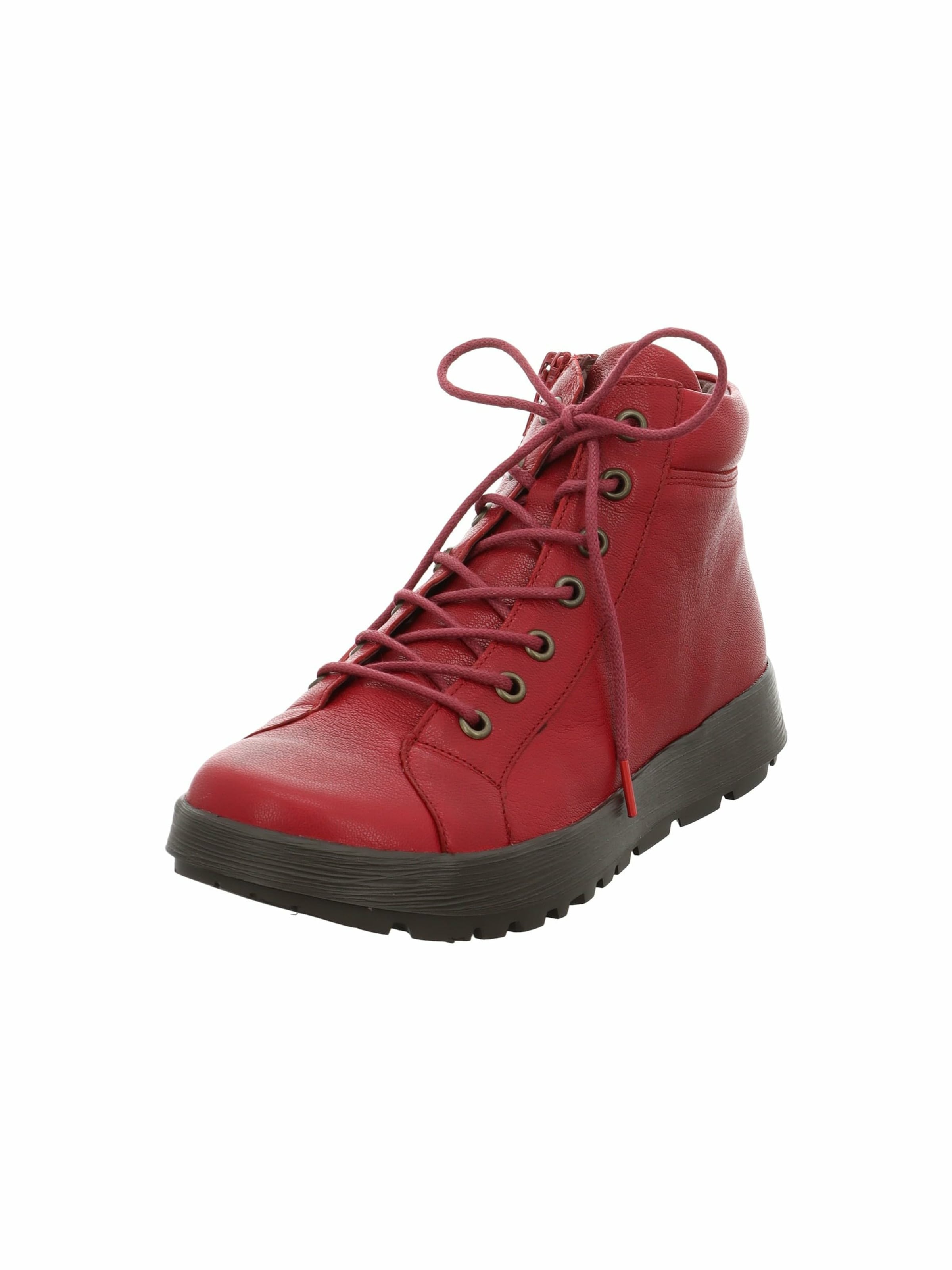 THINK! Lace-Up Ankle Boots in Red: front