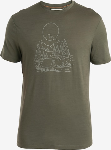 T-Shirt fonctionnel 'Tech Lite III' ICEBREAKER en vert : devant