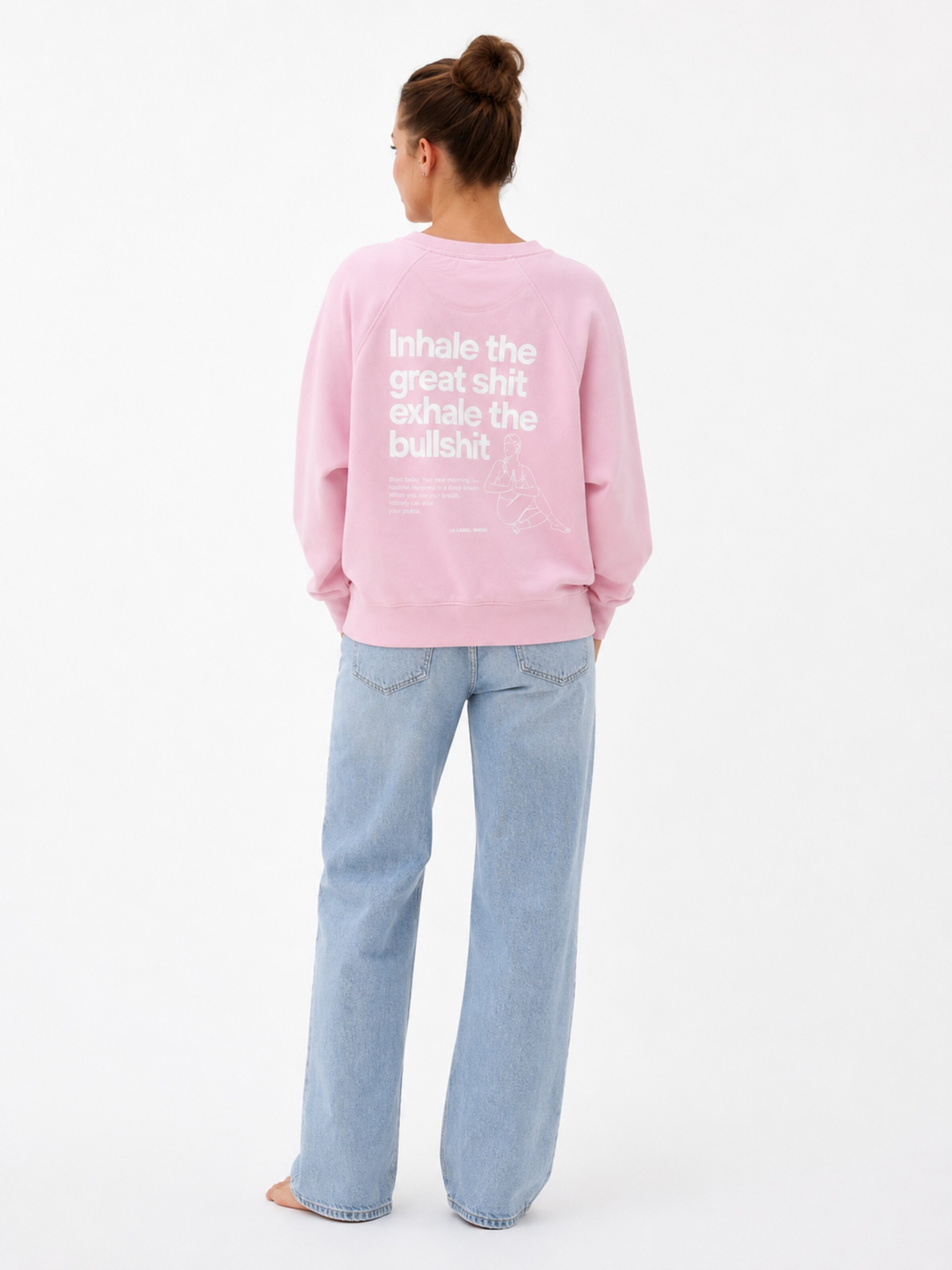 La Label Beige Sweatshirt‌‌‌‌ in Pink: Vorderseite