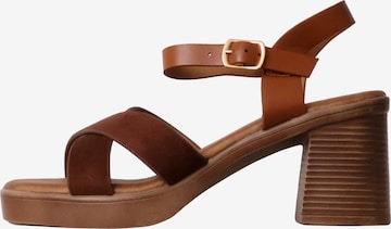 Joia Sandals in Brown: front