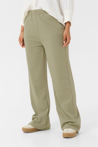 Cream Loosefit Broek 'Anett' in Groen: voorkant