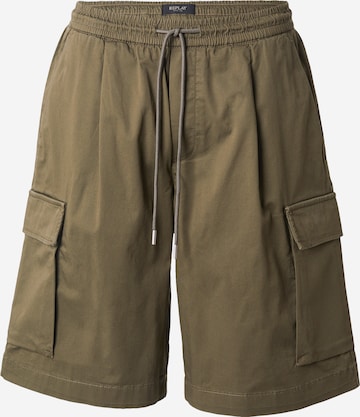 REPLAYHlače - zelena boja: prednji dio